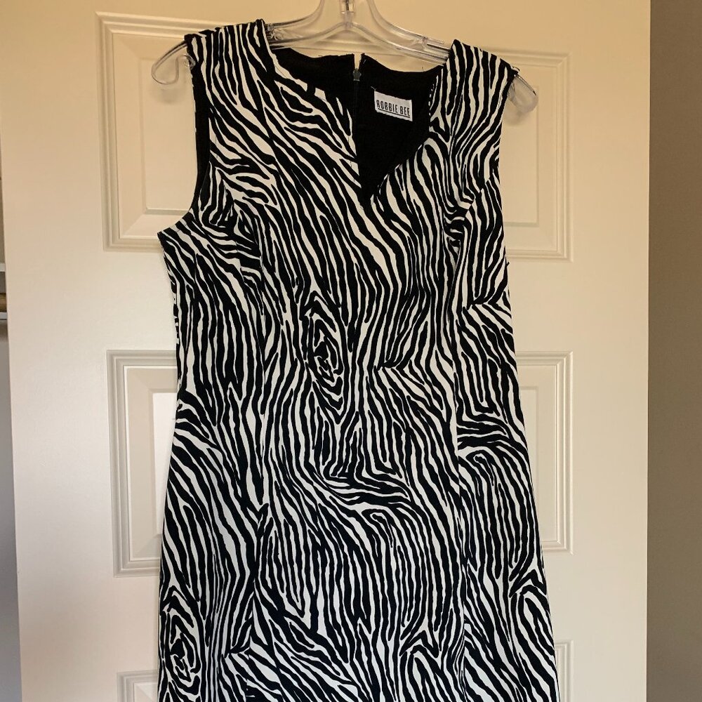 Robbie Bee Zebra Print Dress
